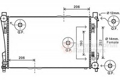 VAN WEZEL 30002589 -  Радиатор, охлаждение двигателя